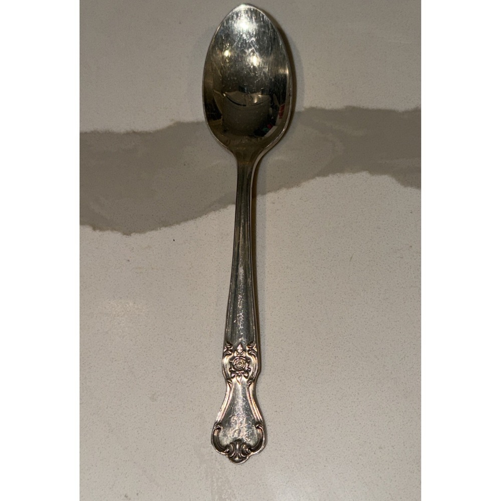 Old Company Plate Silverplated Flatware Spoon Rose Pattern "H" Monogram